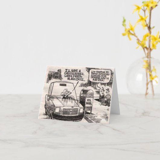 alter Spaß Karte (Gelbe Blume)