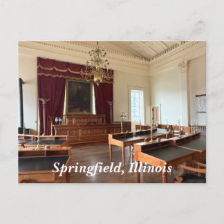 Alter Staat Hauptstadt in Springfield, IL Feiertagspostkarte