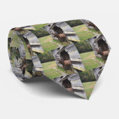 Alter Stall, Elch mit Samt Antler Krawatte (Gerollt)