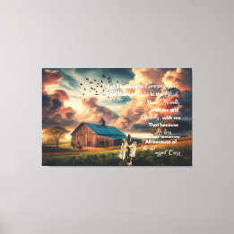 Alter Stall Ich glaube noch an phantastische Grace Leinwanddruck