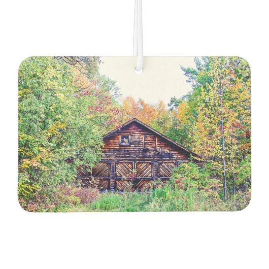 Alter Stall im Herbst Autolufterfrischer (Vorderseite)