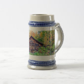 Alter Stall im Herbst Bierglas (VorderseiteRechts)