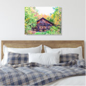 Alter Stall im Herbst Leinwanddruck (Insitu (Schlafzimmer))