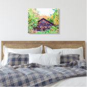 Alter Stall im Herbst Leinwanddruck (Insitu (Schlafzimmer))