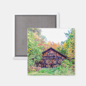 Alter Stall im Herbst Magnet (Vorderseite/Rückseite)