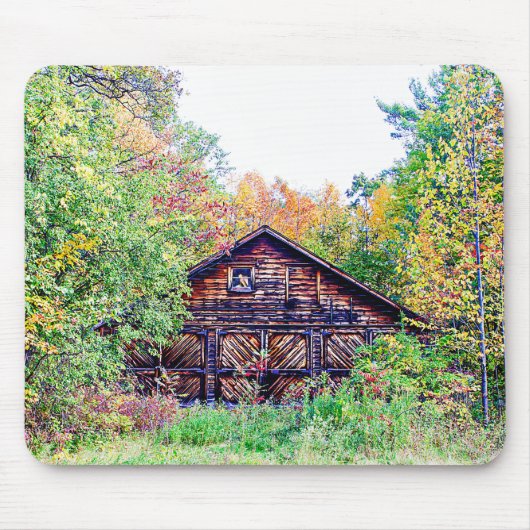 Alter Stall im Herbst Mousepad (Vorne)