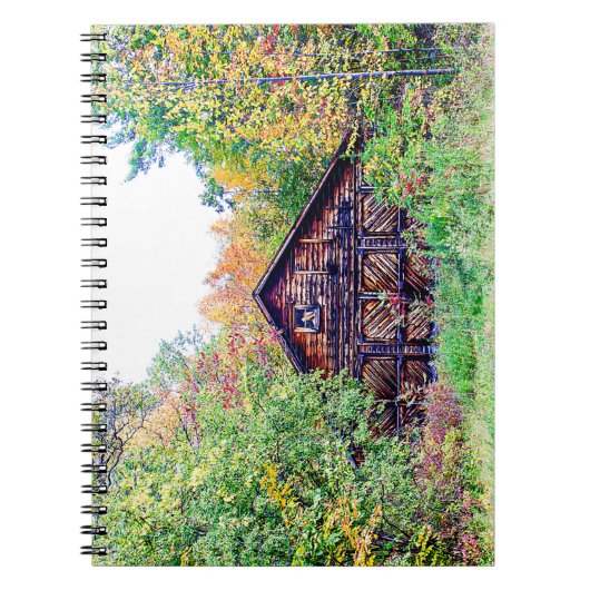 Alter Stall im Herbst Notizblock (Vorderseite)