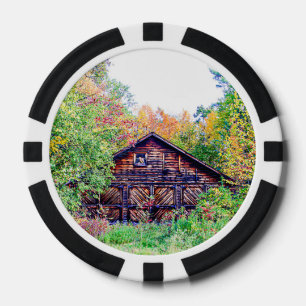 Alter Stall im Herbst Pokerchips