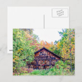 Alter Stall im Herbst Postkarte (Vorne/Hinten)