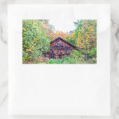 Alter Stall im Herbst Rechteckiger Aufkleber (Tasche)