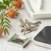 Alter Stall im Herbst Schlüsselanhänger (Seite)