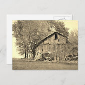 Alter Stall im ländlichen Ohio Postkarte (Vorne/Hinten)