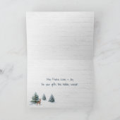 Alter Stall im Winter auf Holz Karte (Innenseite)