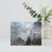Alter Stall in einer texas Gewitter Grußkarte Postkarte (Stehend Vorderseite)