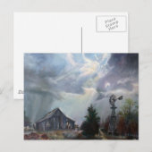 Alter Stall in einer texas Gewitter Grußkarte Postkarte (Vorne/Hinten)