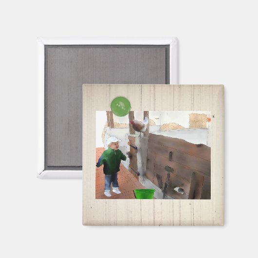 Alter Stall Magnet (Vorderseite/Rückseite)