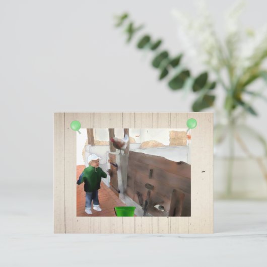 Alter Stall Postkarte (Stehend Vorderseite)