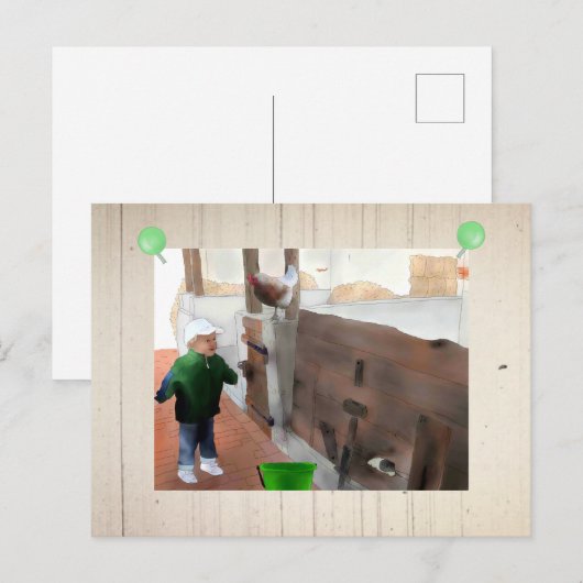 Alter Stall Postkarte (Vorne/Hinten)