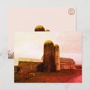 Alter Stall: Roter Mond trauern Postkarte