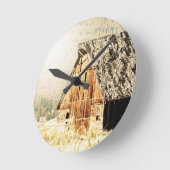 Alter Stall Runde Wanduhr (Winkel)