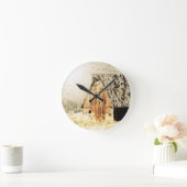 Alter Stall Runde Wanduhr (Zuhause)