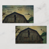 Alter Stall Silo and Bird Visitenkarte (Vorne/Hinten)