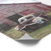 Alter Stall und Abandoned Car Poster (Ecke)