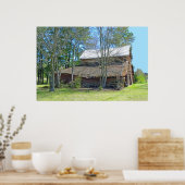 Alter Stall und Traktor Poster (Küche)