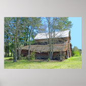 Alter Stall und Traktor Poster (Vorne)