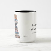 Alter Stapel von Buch-mit Jefferson-Zitat Tasse (Zentrum)