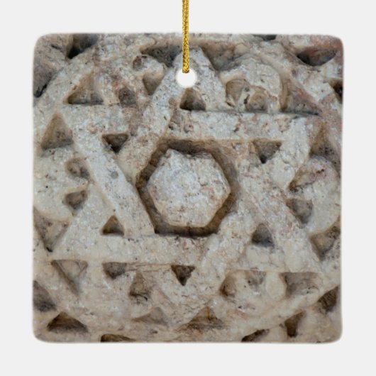 Alter Star von David Carving, Israel Keramikornament (Rückseite)