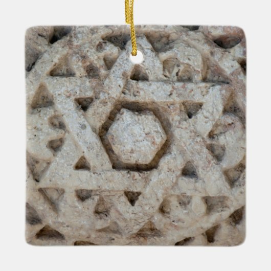 Alter Star von David Carving, Israel Keramikornament (Vorderseite)