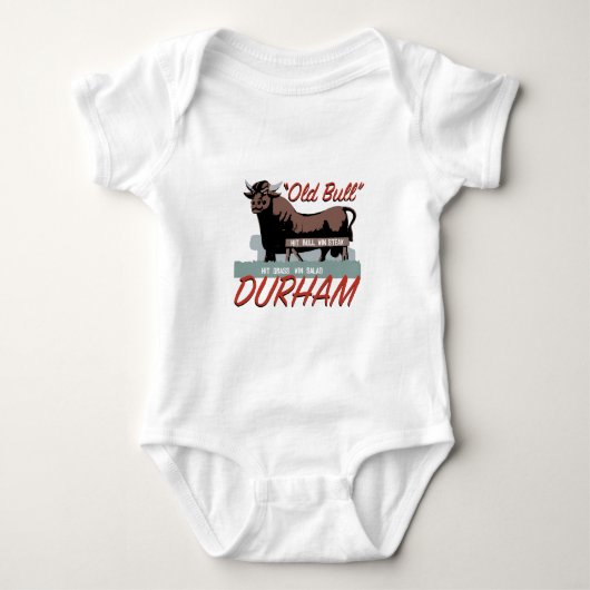 Alter Stier Durham Baby Strampler (Vorderseite)