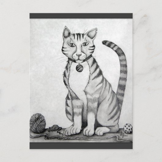 Alter Tiger TomKater Postkarte (Vorderseite)