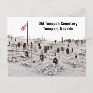 Alter Tonopah-Friedhof, NV Postkarte