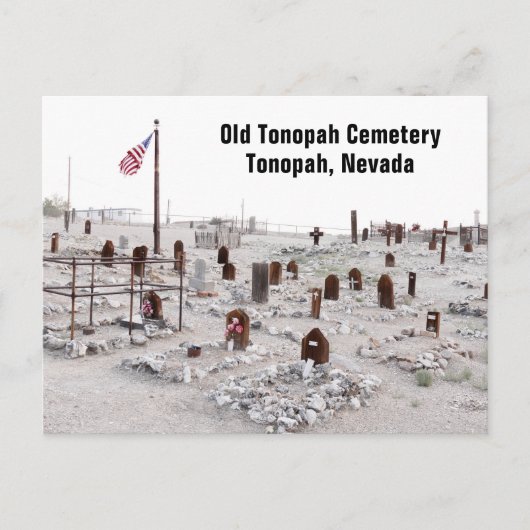 Alter Tonopah-Friedhof, NV Postkarte (Vorderseite)
