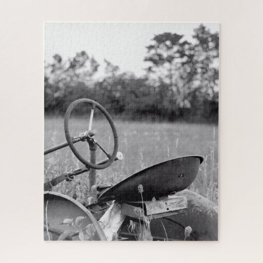 Alter Traktor für Langgras Puzzle (Vertikal)