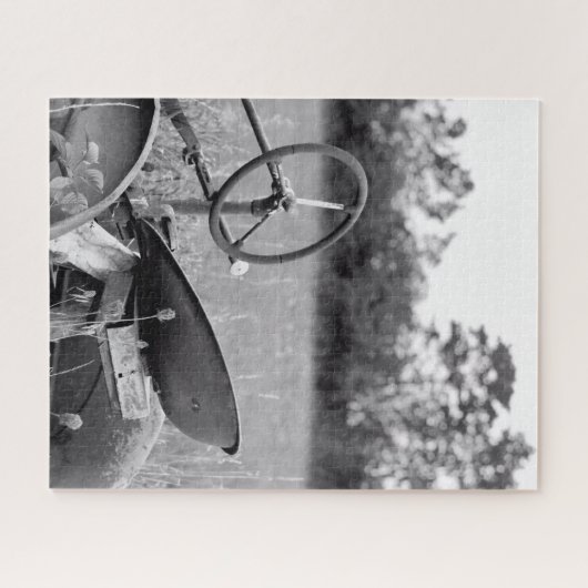 Alter Traktor für Langgras Puzzle (Horizontal)