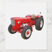 Alter Traktor Güldner Weinetikett (Einzelnes Label)