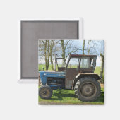Alter Traktor in holländischem Kühlschrankmagnet (Vorderseite/Rückseite)
