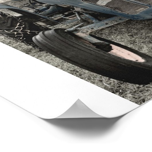 alter Traktor Poster (Ecke)