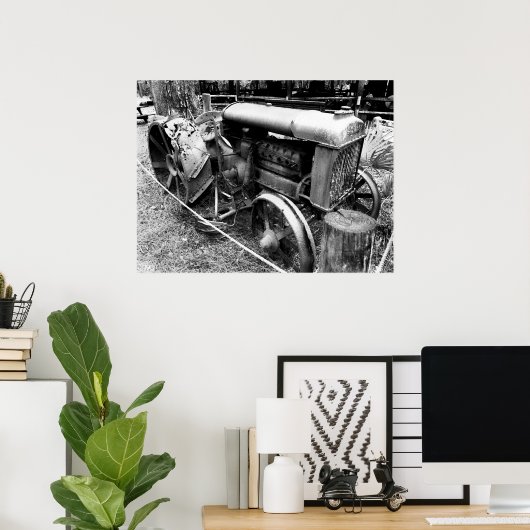 Alter Traktor Poster (Heimbüro)