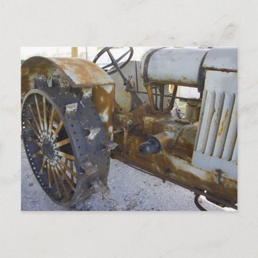 Alter Traktor Postkarte (Vorderseite)