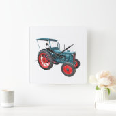 Alter Traktor Quadratische Wanduhr (Zuhause)
