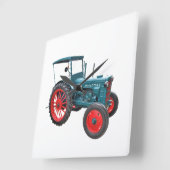 Alter Traktor Quadratische Wanduhr (Winkel)