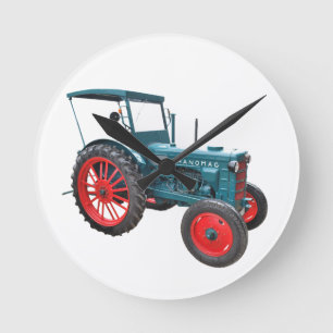 Alter Traktor Runde Wanduhr