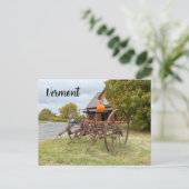 Alter Traktor und Kürbisse Postkarte (Stehend Vorderseite)
