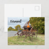 Alter Traktor und Kürbisse Postkarte (Vorne/Hinten)