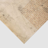 Alter Traktor und Text auf Tan-Dekoupage Seidenpapier (Detail)