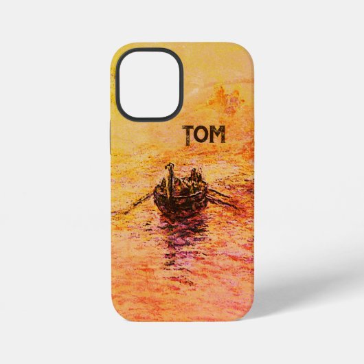 Alter Traumruderboot & Name iPhone Hülle (Rückseite)
